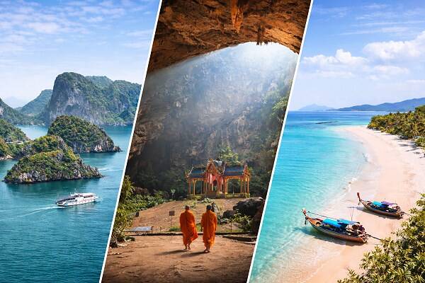 Kombination aus Landschaften, Tempelbesuch und Strand bei einer Rundreise mit Badeurlaub