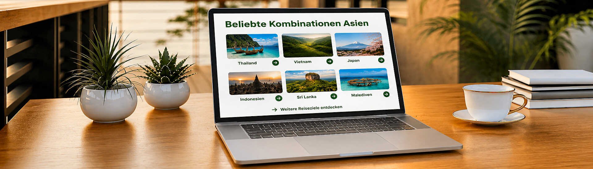 Beliebte Kombinationen für Asien mit ausgewählten Reisezielen als Inspiration für Kombireisen