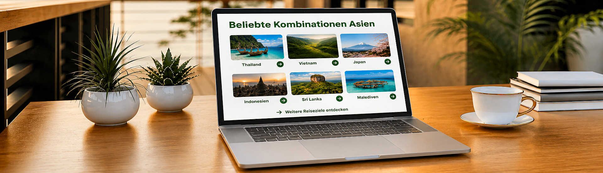 Beliebte Kombinationen für Asien mit ausgewählten Reisezielen als Inspiration für Kombireisen