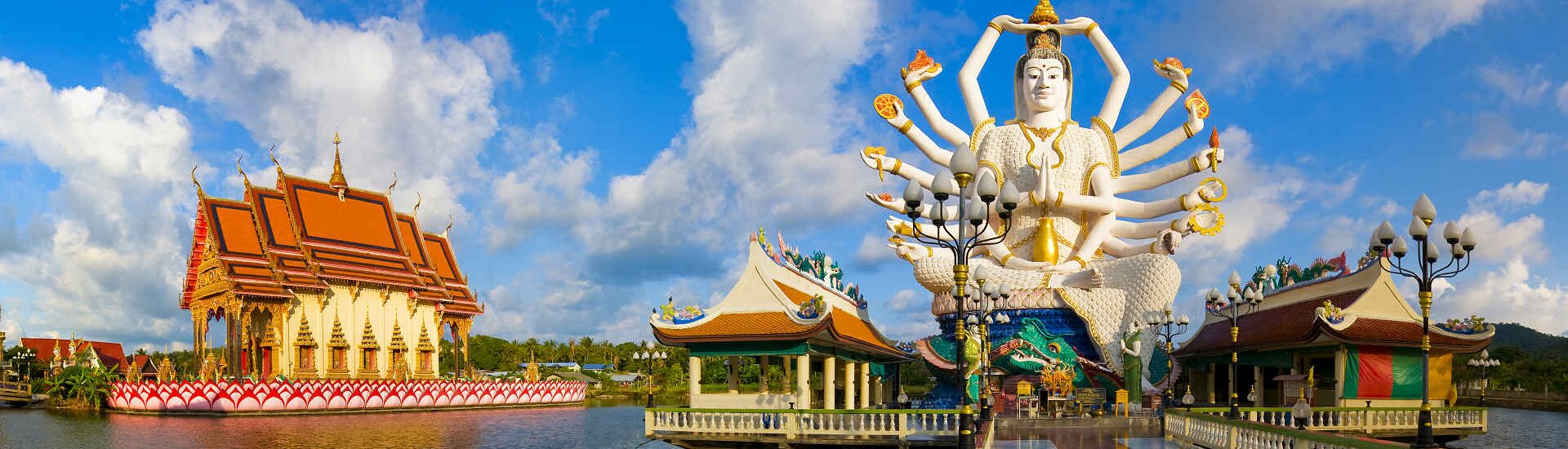 Big Buddha Statue und Tempelanlage auf Koh Samui im Golf von Thailand