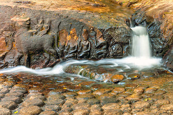 Kbal Spean Fluss der tausend Lingas, ist eine archäologische Stätte in Angkor von Kambodscha