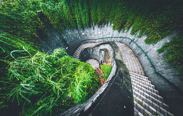 Wendeltreppe vom Fort Canning in Singapur