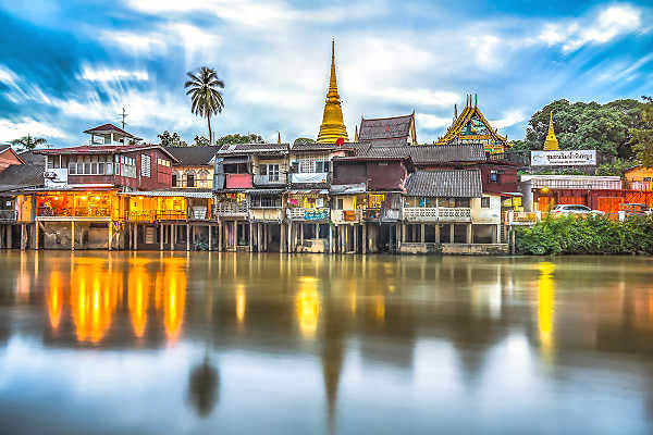 Chanthaburi Tempel und Landschaft