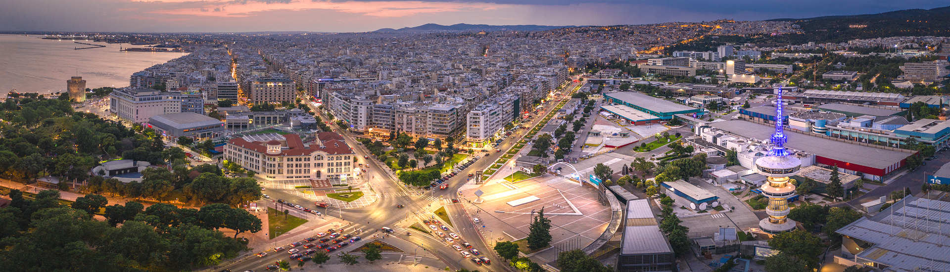 Thessaloniki, Griechenland: Historische Sehenswürdigkeiten und mediterrane Atmosphäre Panoramablick auf Thessaloniki in Griechenland – Eine lebendige Stadt am Thermaischen Golf
