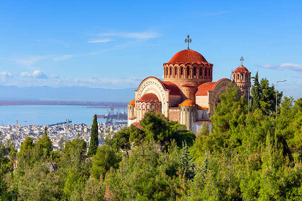 Thessaloniki: Kirche St. Paul – Historisches Wahrzeichen Griechenlands Kirche des Heiligen Paulus in Thessaloniki, Griechenland – Historische Architektur