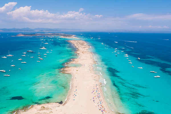 Strand auf der Balearen-Insel Formentera