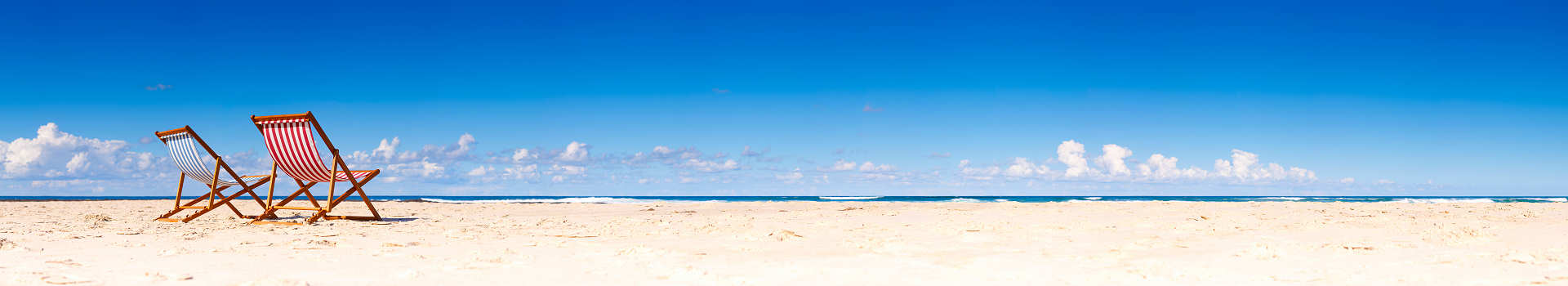Traumhafter Strand bei perfektem Wetter in Amerika