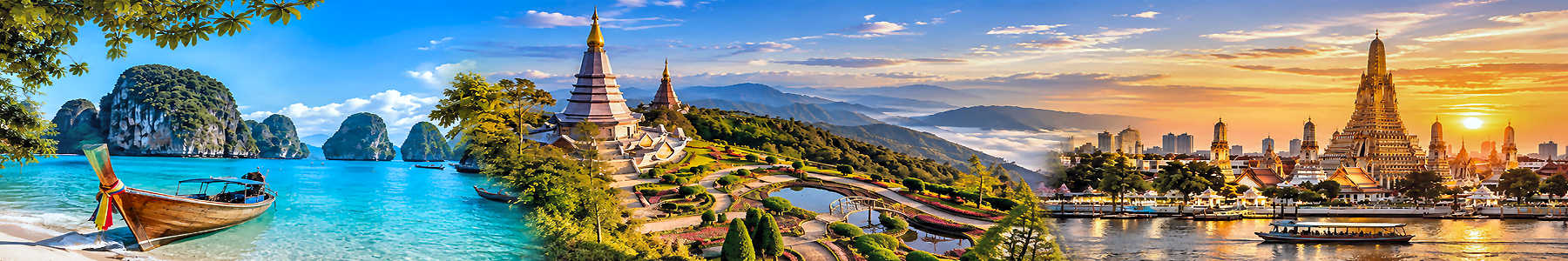 Thailand Reiseziele mit Inselwelt, Nordthailand und Bangkok
