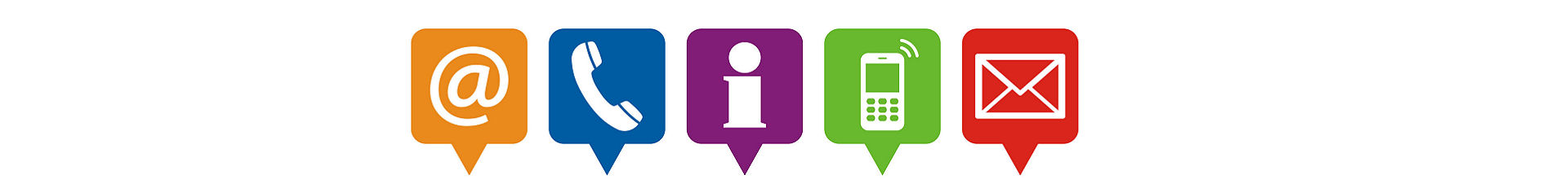 Erreichbarkeit von AsiaGo mit Hotline, Telefon, Mobilfunk und E-Mail Symbolen